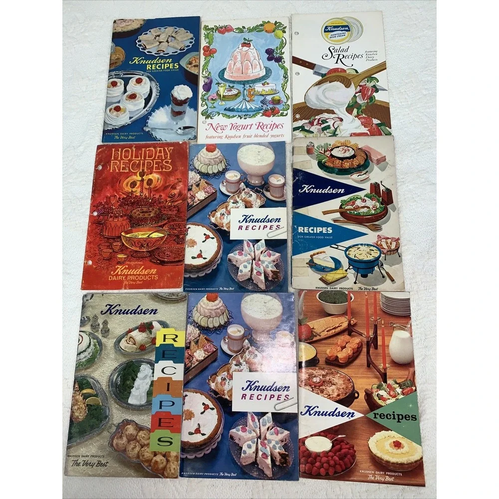 Vintage Knudsen Dairy Products Recipe Books (9) Holiday‎ 1950's -60's